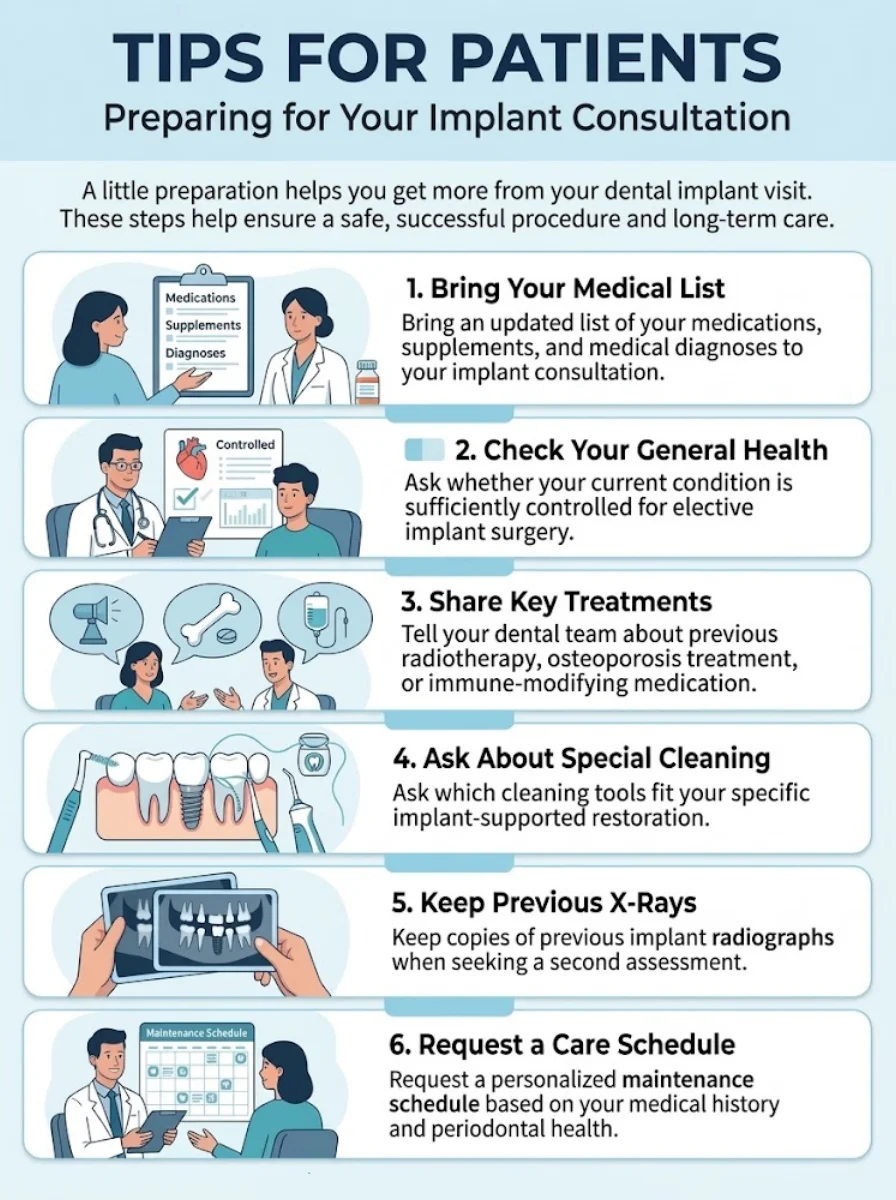 Systemic Conditions and Dental Implant Loss infograpic